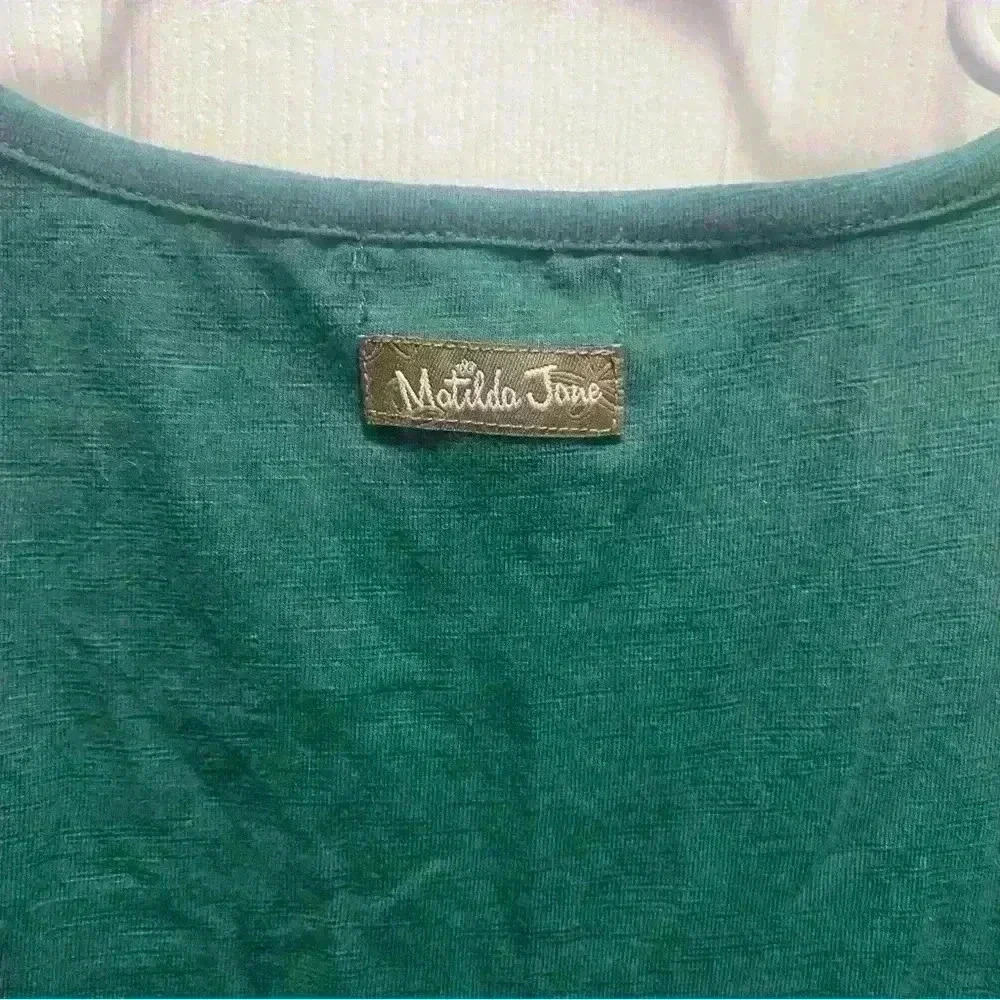 Matilda Jane Womens Dress Nadine Fancy Charlie Emerald Green Floral Trim  Size S - Picture 8 of 11